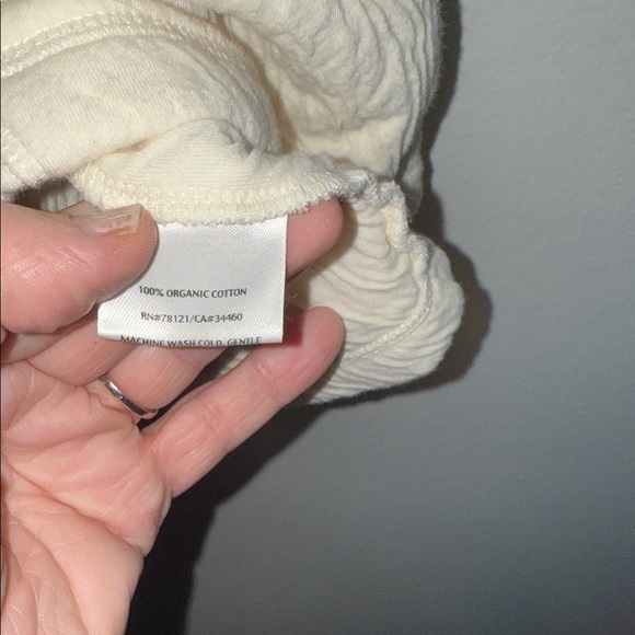 Eileen Fisher Off-White Hooded Vest - Organic Cotton - Medium. B9 - Picture 5 of 5